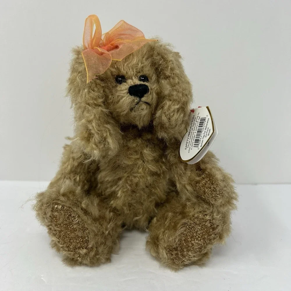 Ty Dog Plush Stuffed Animal Toy Attic Treasures CASSANDRA Pup w/ Bow 7